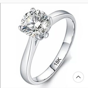 18k gold plated Stainless Steel  (2.0CT.) Lab created